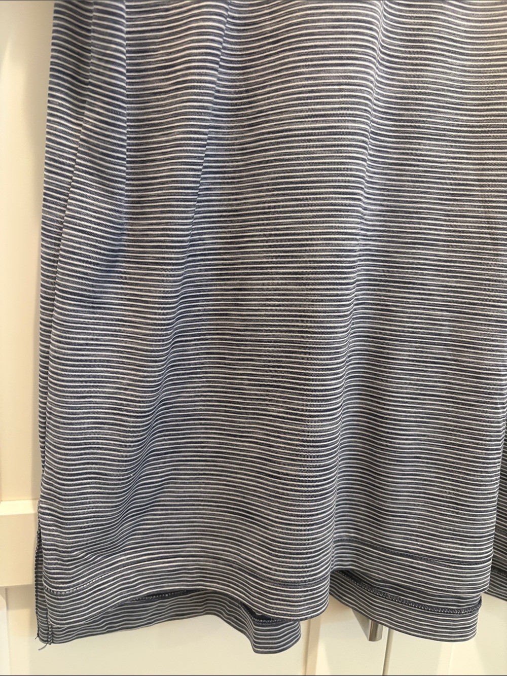 Peter Millar Featherweight Navy and White Fine-Striped Polo - Picture 4 of 11